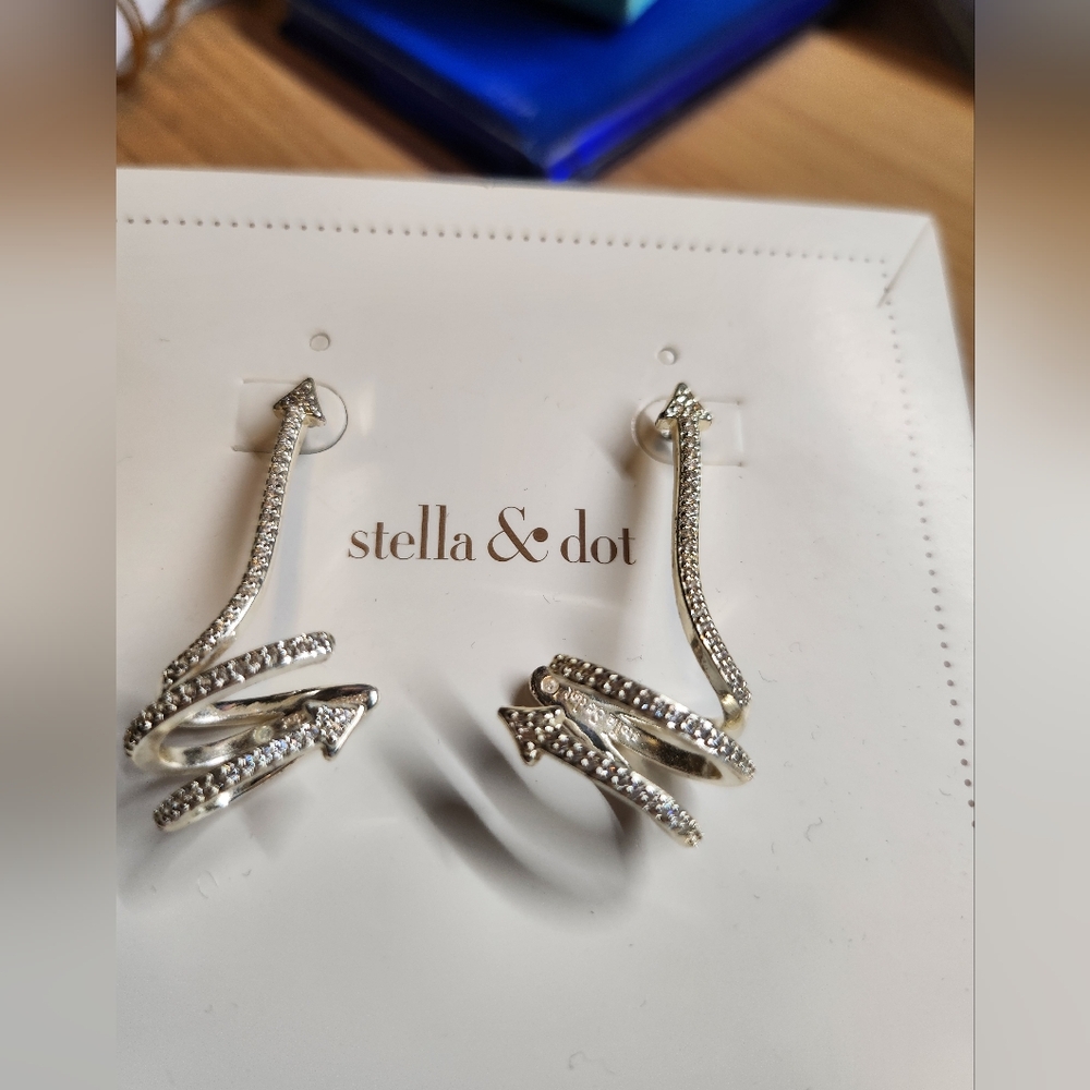 Stella and Dot silver earrings